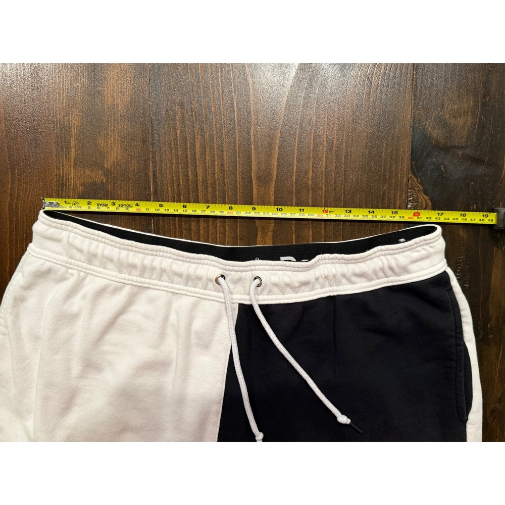 Reebok Mens Colorblock Sweat Shorts Black White Grey Large - Picture 5 of 8